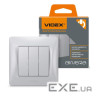 Вимикач Videx BINERA 3кл срібний шовк (VF-BNSW3-SS)