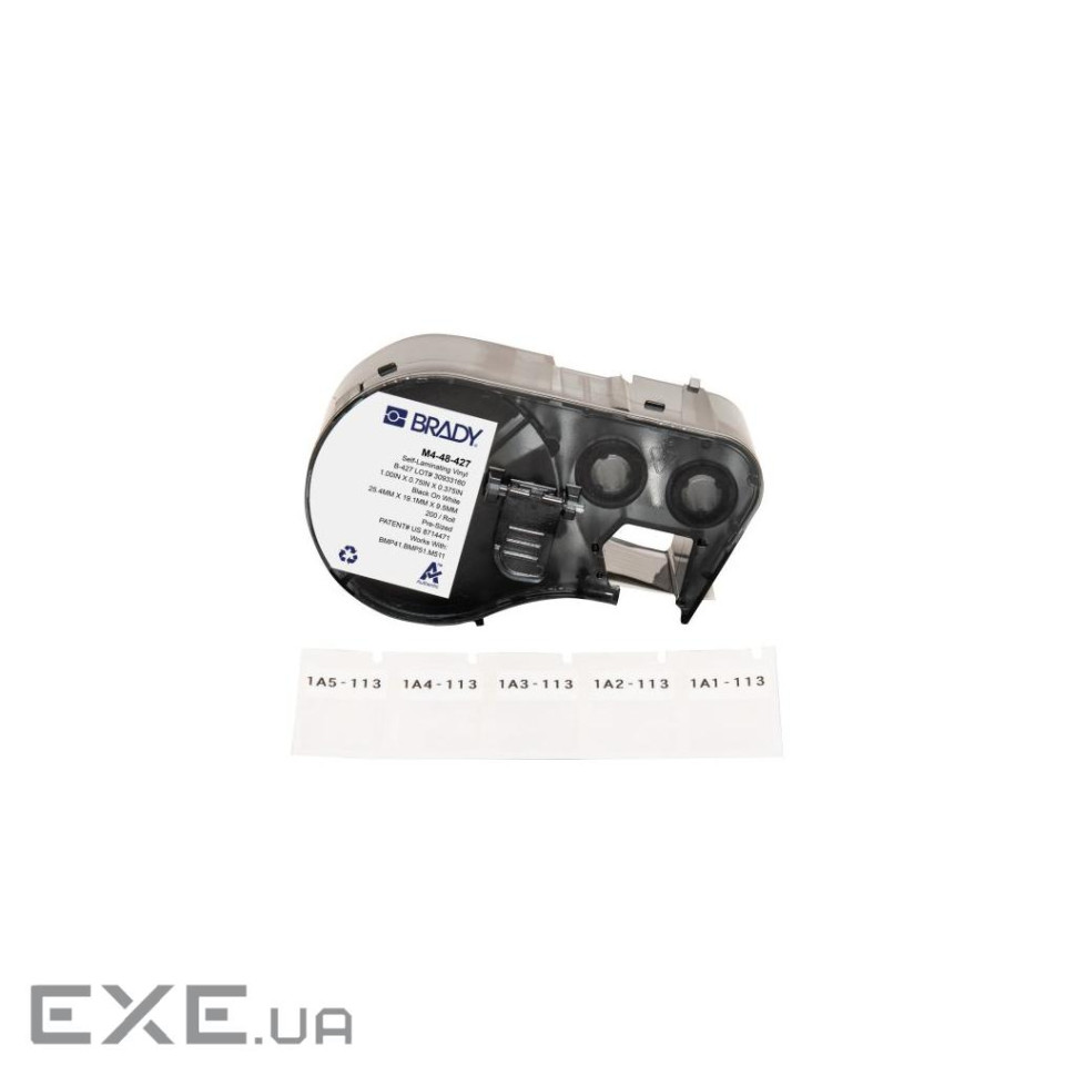 Стрічка для принтера етикеток Brady M4-48-427, вирубні, для Ø2-3мм, 200 шт, black on white, (170752)