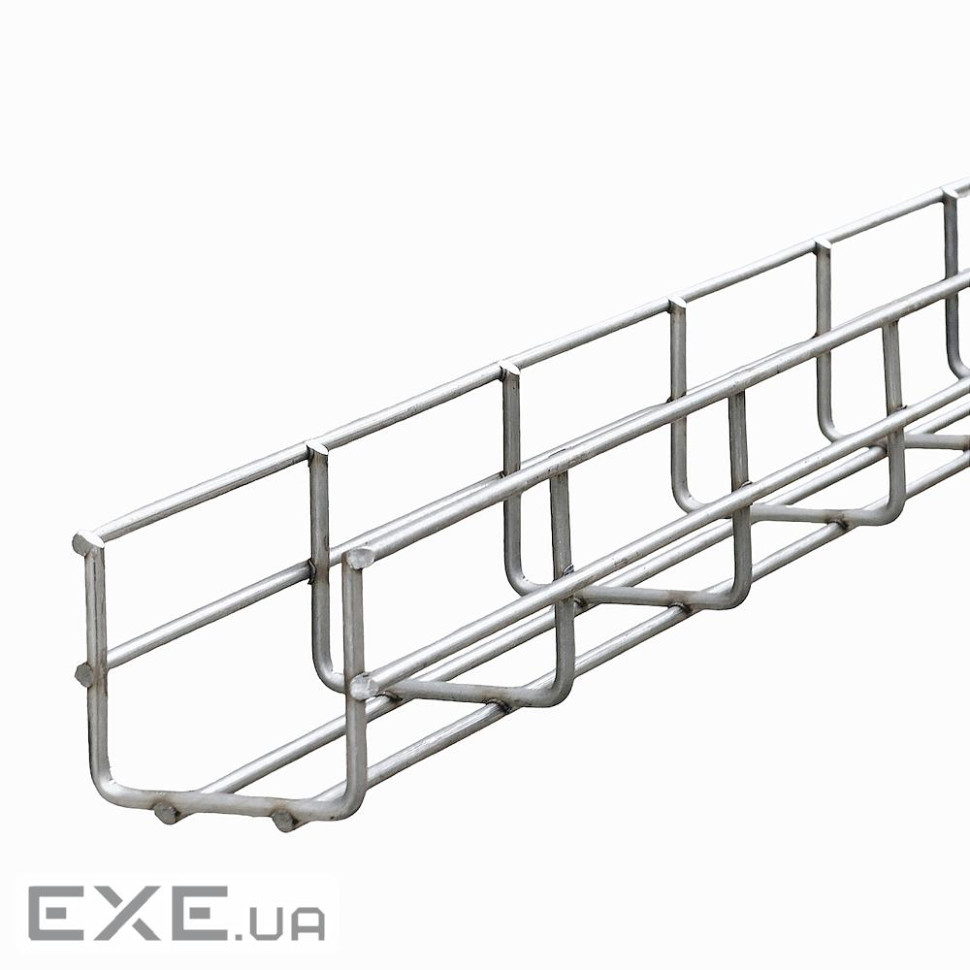 Лоток сітчастий WBB 50х50мм, дріт D4 мм, нержавіюча сталь 2,5м. (CMS-WBC4-5050SL)