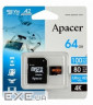 Карта пам'яті APACER microSDXC 64GB UHS-I U3 V30 A2 Class 10 + SD-adapter (AP64GMCSX10U8-R)