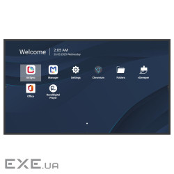 65" UHD РК дисплей, 500nits, 5000:1, 8G RAM/32GB, OPS slot*1, HDMI-IN*3, HDMI-OUT*1, US (CDE6531-1C)
