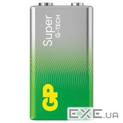 Батарейка Gp Крона Super Alcaline 6LF22 9V*1 ПВХ плівка (1604A-5UE1 / 4 (1604A-5UE1/4891199216282)