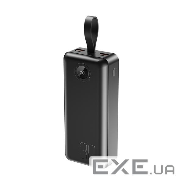 Зовн. акум. XO PR240 - 30000 mAh PD20W + QC22.5W with light (Чорний ) (PR240_Black)