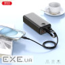 Зовн. акум. XO PR240 - 30000 mAh PD20W + QC22.5W with light (Чорний ) (PR240_Black)
