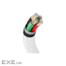 Дата кабель USB 2.0 AM to Lightning 2.0m Cafule Series Metal 2.4A White Baseus (CALJK-B02)