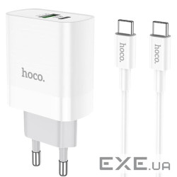 Мережевий зарядний пристрій HOCO C80A Rapido PD20W+QC3.0 charger set (Type-C TO Type (6931474740533)
