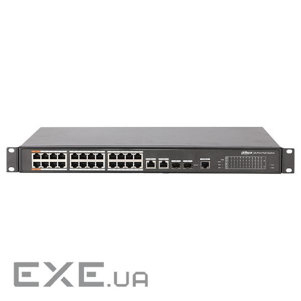 Комутатор мережевий Dahua PFS4226-24ET-240