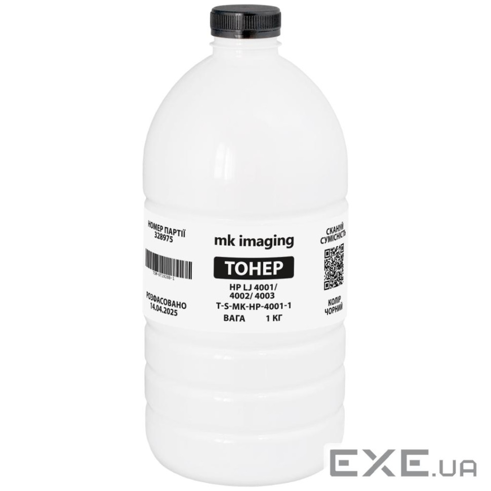 Тонер HP LJ 4001/4002/4003 1кг MK Imaging (TSM-UT1928B-1)