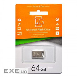 Флеш-накопичувач USB 64GB T&G 105 Metal Series Silver (TG105-64G)
