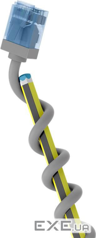 Патч-корд неекранований RJ45 UTP6a 2.0m,patch Slim U-Flexi LSOH PoE+ Cu,сірий (75.07.4223-1) (75.07.4223-1)