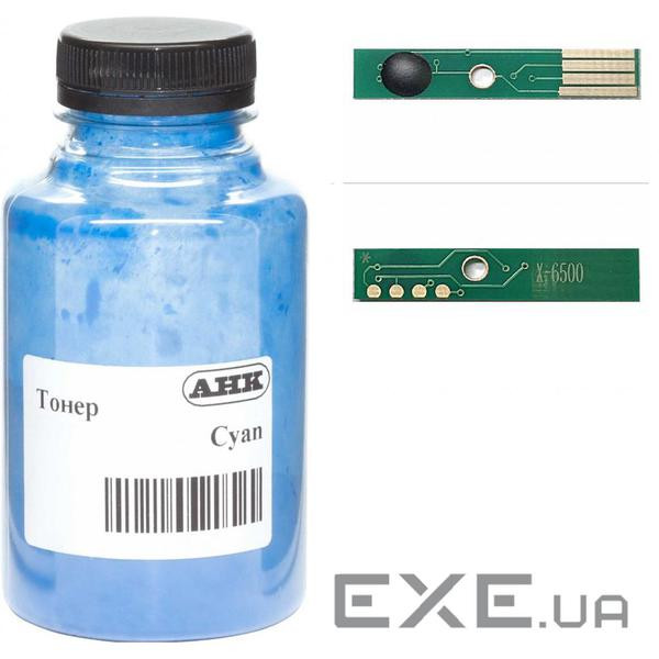 Тонер Xerox Phaser 6600 120г Cyan +chip AHK (3202901)
