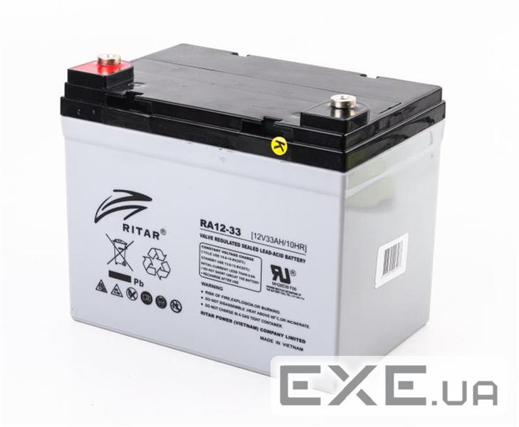 Акумуляторна Батарея до ДБЖ Ritar AGM RA12-33, 12V-33Ah