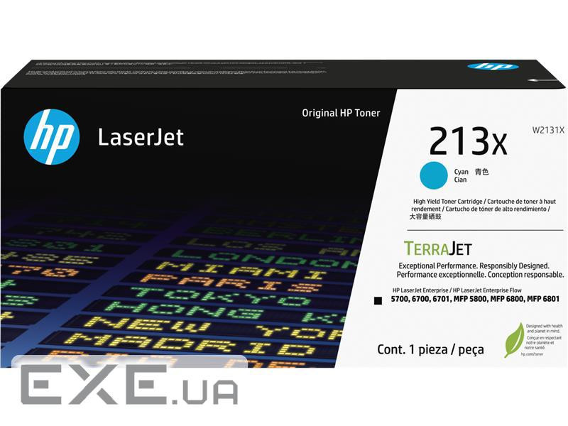 Картридж HP CLJ 213X Cyan 6K (W2131X)