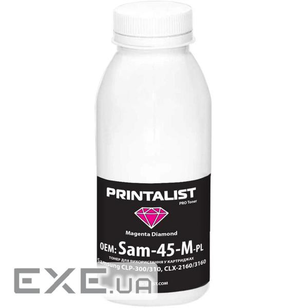 Тонер SamsungCLP-300/310,CLX-2160/3160 45г Magenta Printalist (Sam-45-M-PL)