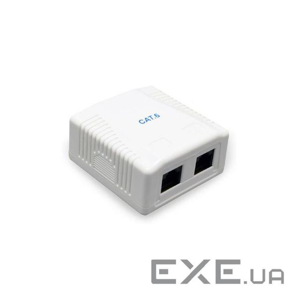 Комп"ютерна розетка Cablexpert RJ45x2 FTP, cat.6 (NCAC-2F6-01)