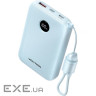УМБ Vention 10000mAh 22,5W Fast Charging, USB-A, 2xUSB-C, with built-in USB-C cable, Blue (FKAL0-C)