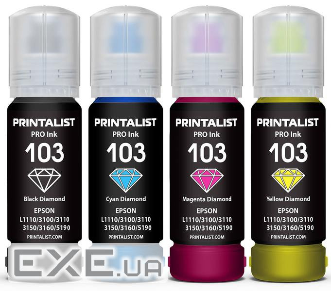 Чорнило Printalist Epson L3100/3110/3150 4х70г B/C/M/Y (PL103SET)