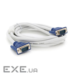 Кабель Merlion VGA 3 + 4 1.8m, male to male (тато-тато), 1 ферит, біло-сині (YT-VGA(M)/(M)3+4WH-1.8m)