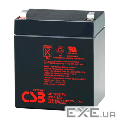 Акумуляторна батарея CSB GP1245F2, 12V 4.5Ah (90х70х 100 (108)) Q10