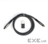 Дата кабель USB-C + USB A to USB-C 1.0m Double-Sleeved Geek black Keychron (CAB21_K (CAB21 KEYCHRON)