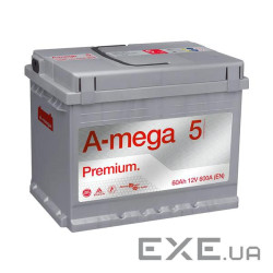 Акумулятор авто Мегатекс A-mega Premium (M5) 6СТ-60-А3 (лев) ТХП 600 (25332)