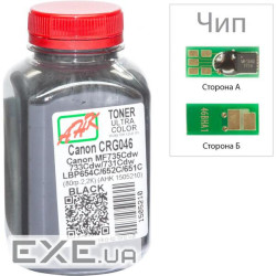 Тонер Canon LBP-650/MF-730, 80г Black +chip AHK (1505214)