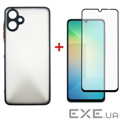 Чохол-накладка Dengos Matt для Samsung Galaxy A06 SM-A065 Black (DG-KM-126) + захисне скло