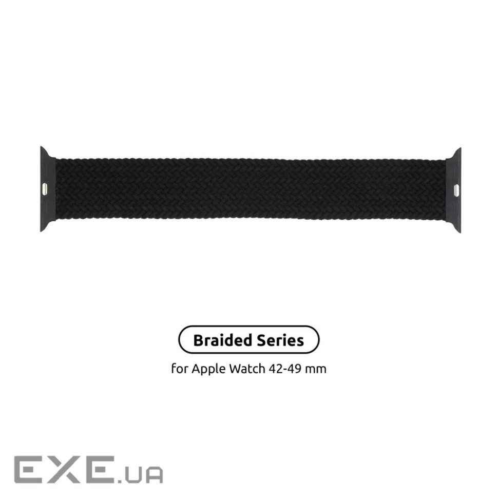 Ремінець Armorstandart Braided Solo Loop для Apple Watch 42mm/44mm/45mm/49mm Charcoal Size (ARM58074)