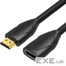 Кабель мультимедійний HDMI M to HDMI F 2.0m 4K60Hz black Vention (VAA-B06-B200)