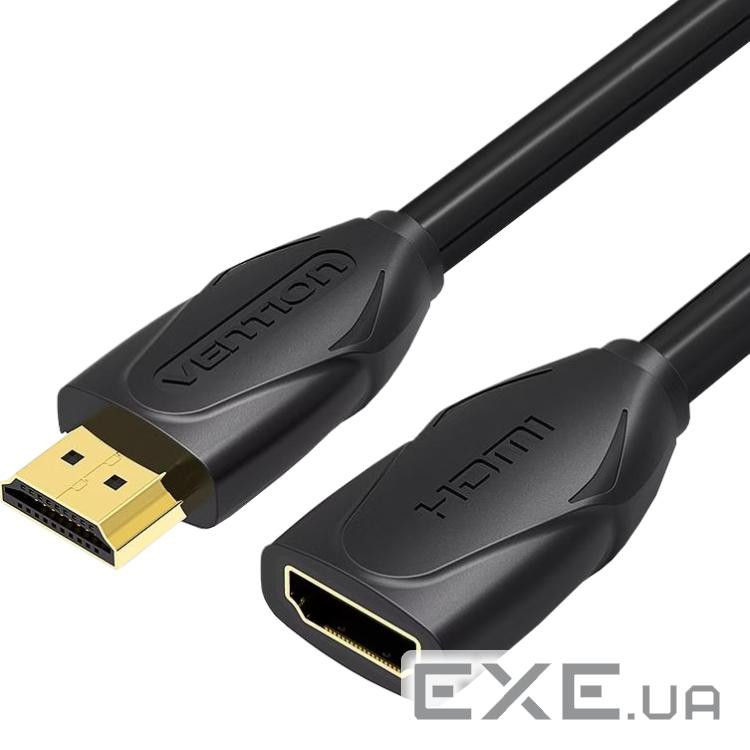 Кабель мультимедійний HDMI M to HDMI F 2.0m 4K60Hz black Vention (VAA-B06-B200)