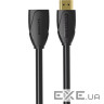 Кабель мультимедійний HDMI M to HDMI F 2.0m 4K60Hz black Vention (VAA-B06-B200)