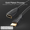 Кабель мультимедійний HDMI M to HDMI F 2.0m 4K60Hz black Vention (VAA-B06-B200)