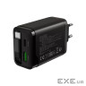 Зарядний пристрій Canyon 1xUSB-C PD65W + 1xUSB QC3.0 + cable USB-C to USB-C black (CNS-CURC65ACB)