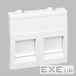 Модуль 45х45мм прямой для 2xRJ45 PANDUIT со шторками, серебристый (KB69/8)