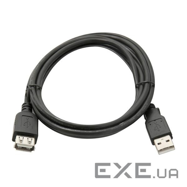 Подовжувач USB 2.0 AM / AF, 0,8m, чорний, Пакет Q500 (YT-AM/AF-0.8B)