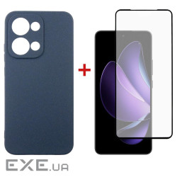 Чeхол-накладка Dengos Carbon для Oppo Reno13 5G Blue (DG-KM-177) + защитное стекло