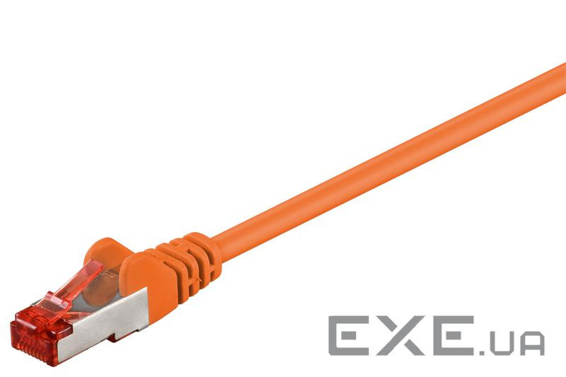 Патч-корд екранований RJ45 SFTP6 0.25m, patch AWG27 D=6.0mm Gold Protect, оранжевий (75.09.5456-10)