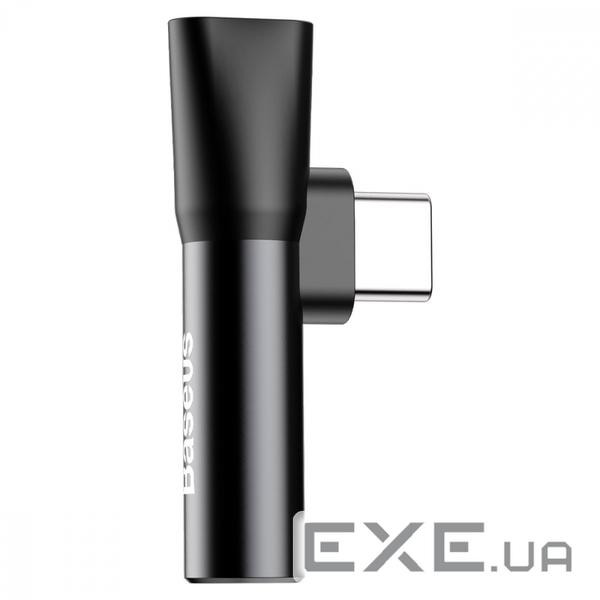 Перехідник USB-C M to USB-C F + 3.5mm F black Baseus (CATL41-01)