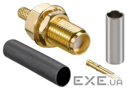 Антенний конектор FreeEnd-RF:RP-SMA M/F (конектор ),RG174/RG316 Gold (62.09.8430-1)