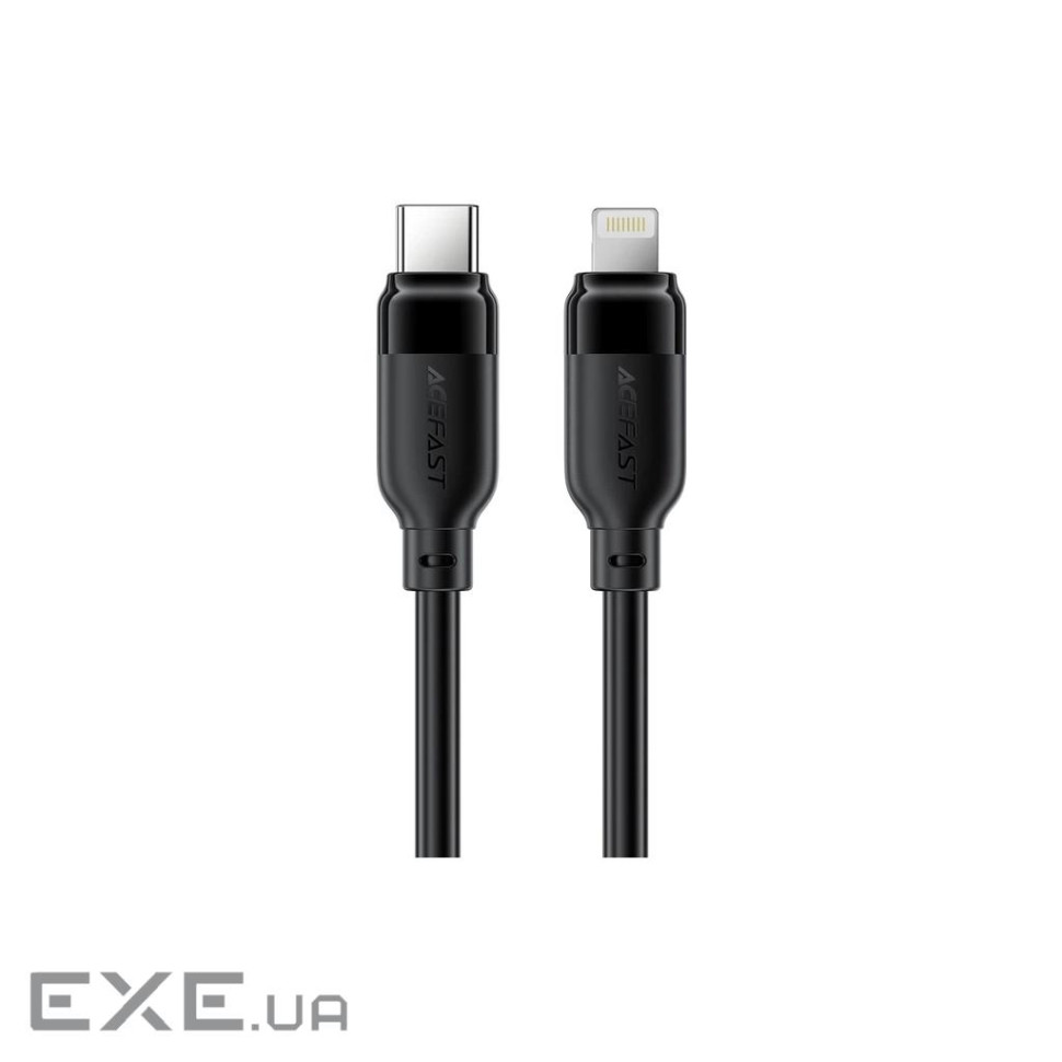 Дата кабель USB 2.0 AM to Lightning 2.0m 30W TPU black Acefast (6974316286288)