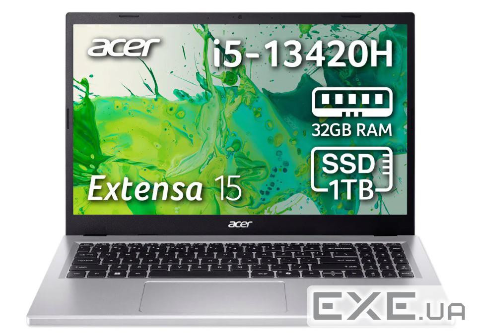 Ноутбук Acer Extensa EX215-57-57UN (NX.EJBEU.00A), Pure Silver, 15.6" (1920x1080, IPS, 60 Гц),
