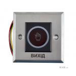 Кнопка виходу безконтактна, врізна, NO/NC/COM, нержавіюча сталь, діодне підсвічування кнопки (BMN-01-NO/NC)