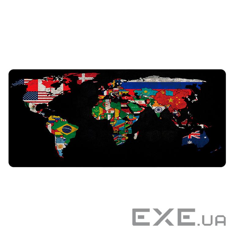 Килимок 300*700 тканинний Карта світу "Flags" з боковою прошивкою, товщин (WMF373) (WMF373)