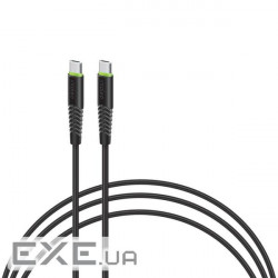 Дата кабель USB-C to USB-C 1.2m 18W black Intaleo (1283126501296)