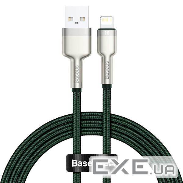 Кабель BASEUS Cafule Metal Data Cable USB for Lightning 2м Green (CALJK-B06)