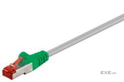Патч-корд екранований RJ45 SFTP6 3.0m,cross AWG28 2xS D=6.0mm Cu LSZH,HQ,сірий (75.06.8461-10) (75.06.8461-10)