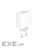 Зарядний пристрій Gembird USB-A + Type-C (PD20W + QC3.0 18W) white (TA-UC-PDQC20-01-W)
