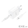 Зарядний пристрій HOCO C76A Pro Majestic USB-C PD30W + cable USB-C to Lightning White (6942007616317)