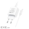 Зарядний пристрій HOCO C76A Pro Majestic USB-C PD30W + cable USB-C to Lightning White (6942007616317)