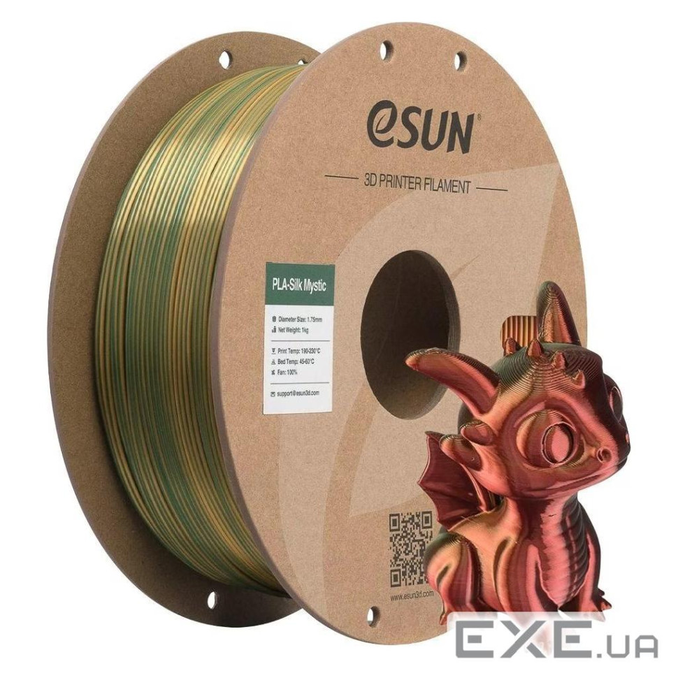 Пластик для 3D-принтера eSUN ePLA-Silk Mystic 1.75мм 1kg GoldRedGreen (EPLA-SILKMYSTIC-P175JRG1)
